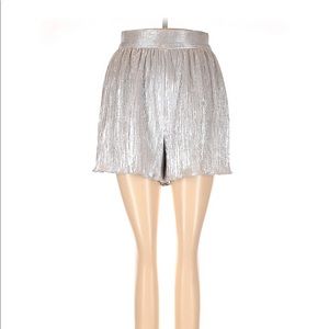 House of Harlow 1960 Silver High Waist Shorts